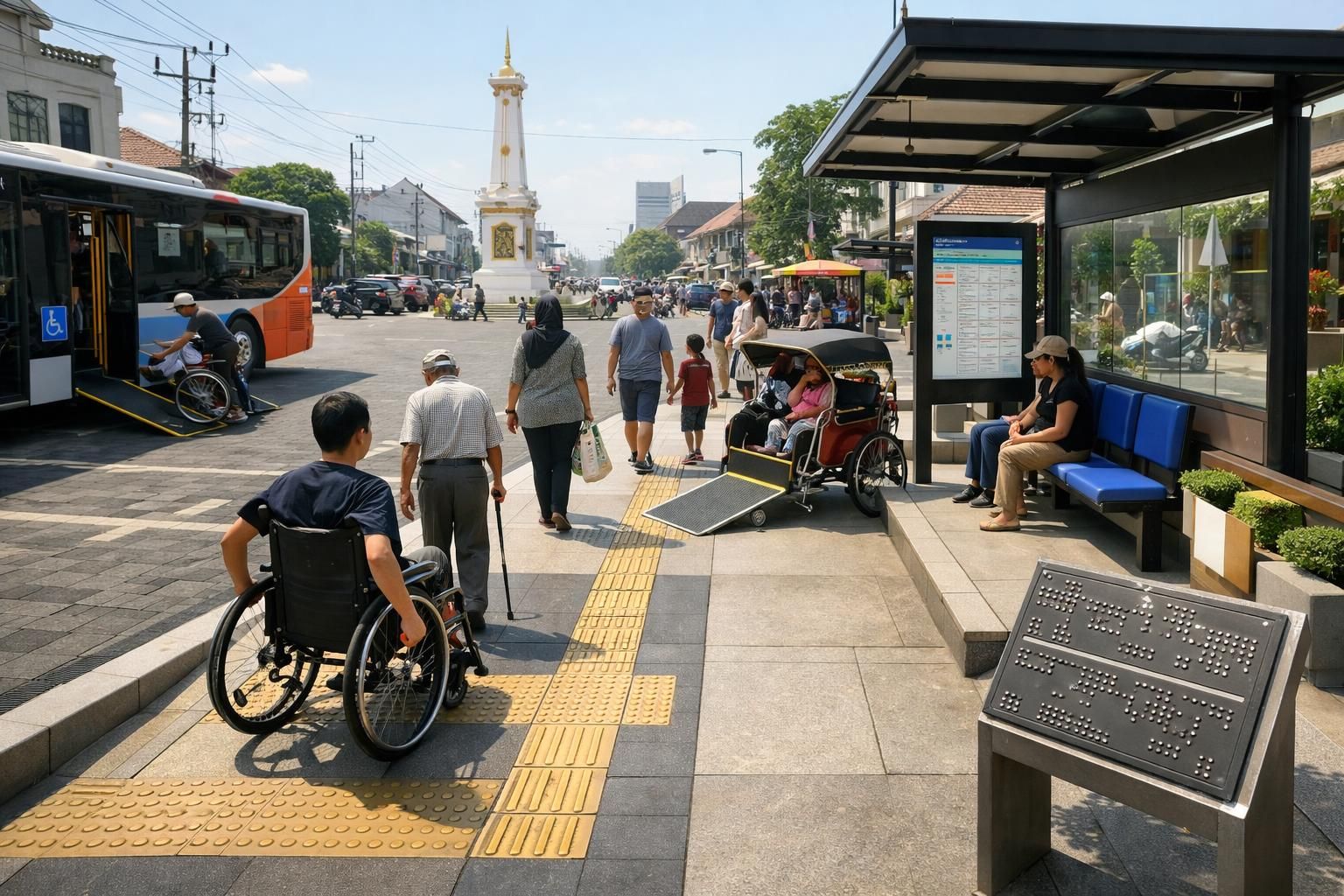yogyakarta meningkatkan fasilitas transportasi yang ramah bagi penyandang disabilitas untuk kenyamanan dan aksesibilitas yang lebih baik.