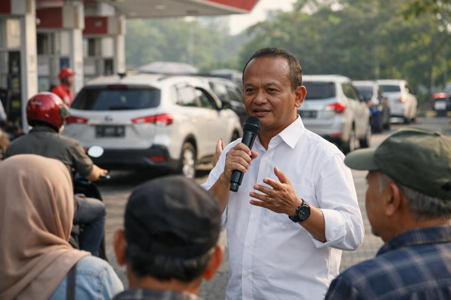 bahlil mengimbau warga untuk menggunakan bbm secukupnya dan menghindari pembelian panik demi menjaga ketersediaan bahan bakar.