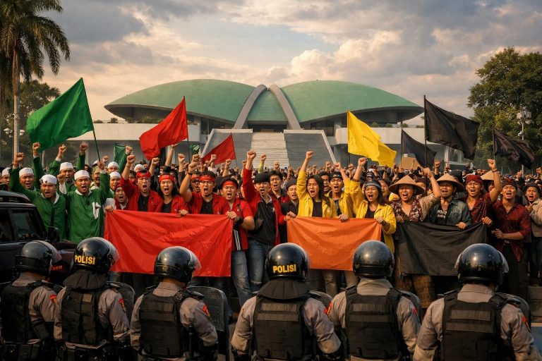 jadwal lengkap demo di dpr pada 27 agustus besok, serta tuntutan dari 4 kelompok massa yang akan berpartisipasi. dapatkan informasi terkini hanya di afu.id.