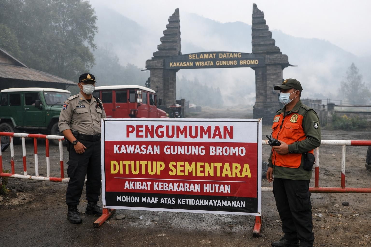 penutupan gunung bromo akibat kebakaran membuat pengunjung dapat mengajukan pengembalian tiket. dapatkan informasi terbaru di detiknews.