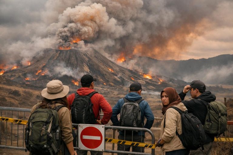 gunung bromo ditutup sementara karena kebakaran hutan. pengunjung yang sudah memiliki tiket berhak mengajukan pengembalian dana. dapatkan informasi terbaru hanya di detiknews.