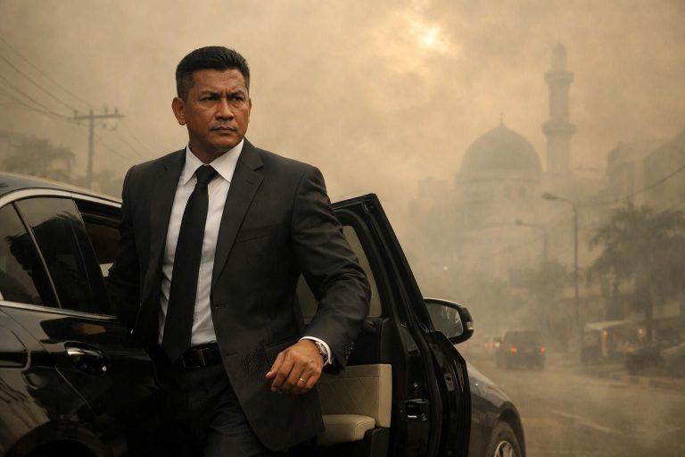 prabowo tiba di pekanbaru untuk menghadapi langsung masalah kabut asap yang disebabkan oleh kebakaran hutan dan lahan (karhutla), berupaya mengatasi dampak lingkungan dan kesehatan masyarakat.